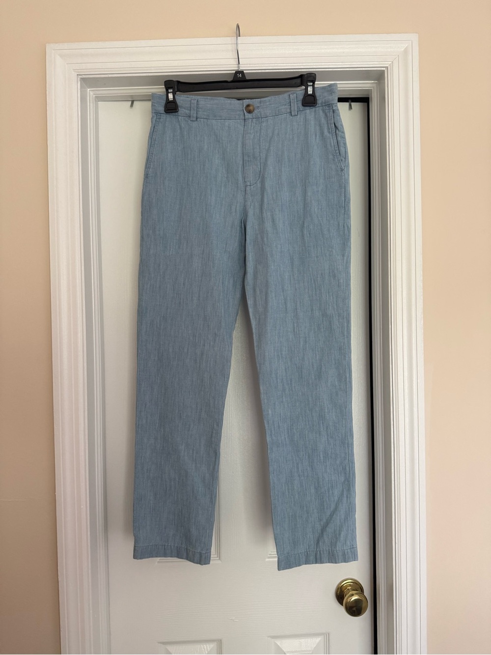 Boys Light Blue Straight-Leg Pants